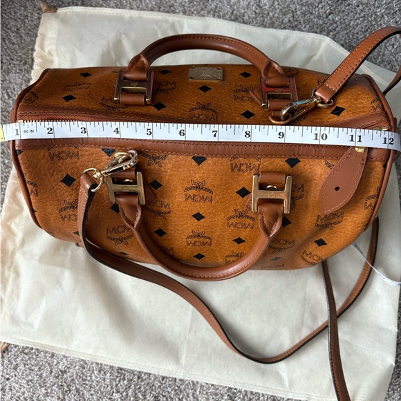 EUC MCM Cognac Visetos 2 way satchel - Picture 14 of 15